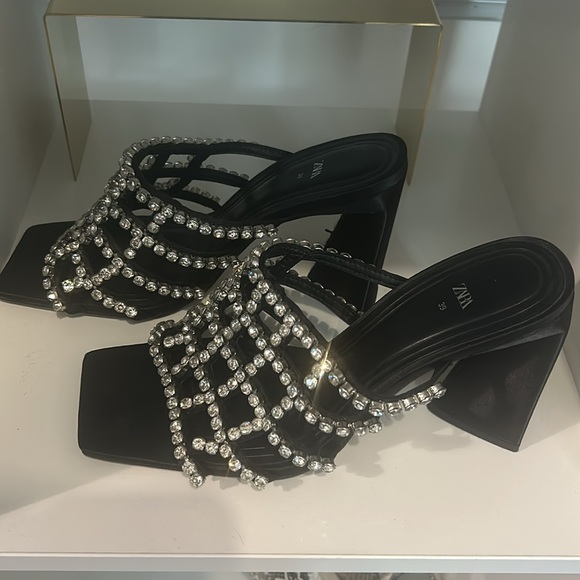 Zara rhinestone heeled sandals - Picture 6 of 7